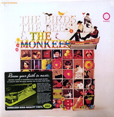 the album cover for The Monkees - Birds Bees and Monkees