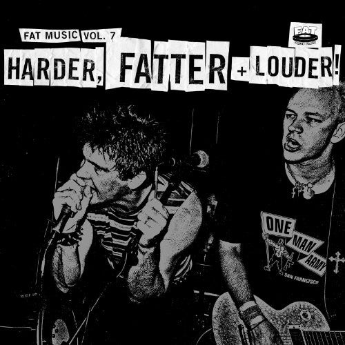the album cover for Fat Music: Harder Fatter + Lou - Fat Music 7: Harder Fatter & Louder / Various