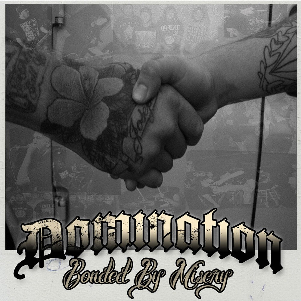 the album cover for Domination - Bonded By Misery