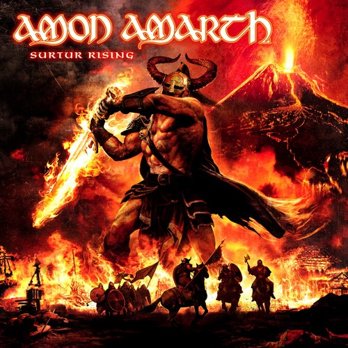 the album cover for Amon Amarth - Surtur Rising