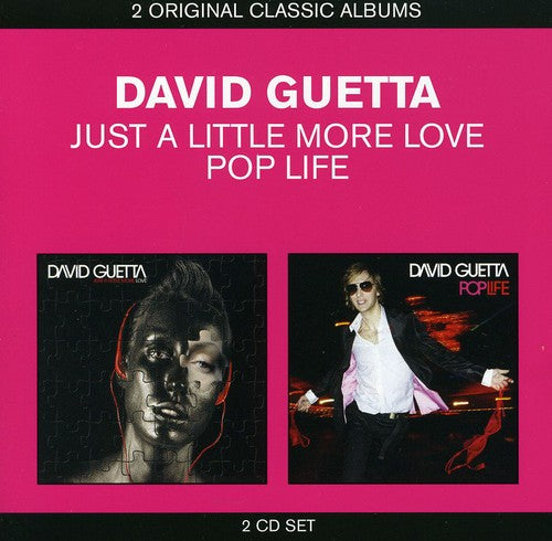 the album cover for David Guetta - Just a Little More Love + Pop Life