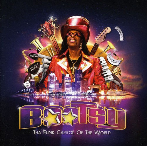 the album cover for Bootsy Collins - Tha Funk Capitol of the World