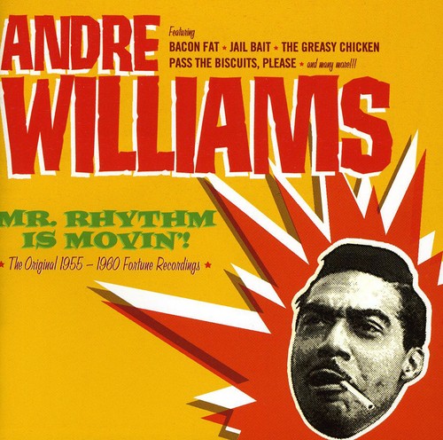the album cover for Andre Williams - Mr Rhythm Is Movin