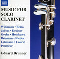 the album cover for Eduard Brunner - Works for Solo Clarinet