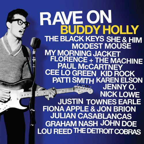 the album cover for Rave On Buddy Holly - Rave On Buddy Holly