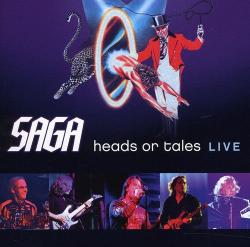 the album cover for Saga - Heads Or Tales: Live