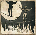the album cover for Firewater - The Man On The Burning Tightrope