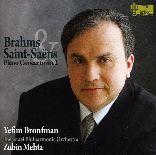 the album cover for Brahms / Saint-Saens / Bronfman / Ipo / Mehta - Piano Concerto 2