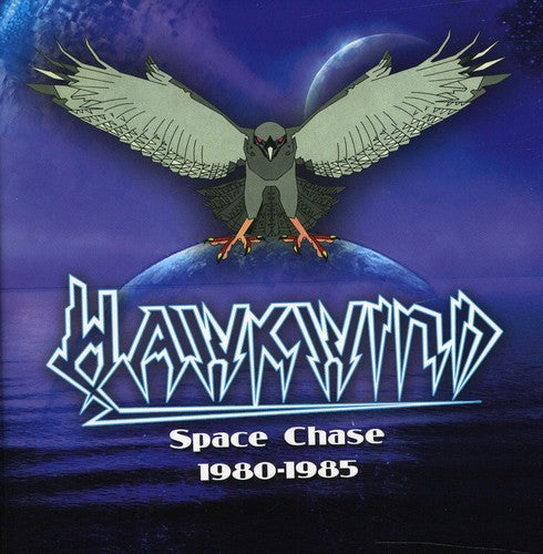 the album cover for Hawkwind - Space Chase 1980-1985