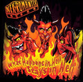 the album cover for Nekromantix - What Happens In Hell, Stays In Hell