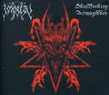 the album cover for Impiety - Skullfucking Armageddon