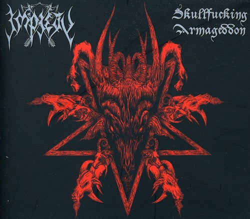 the album cover for Impiety - Skullfucking Armageddon