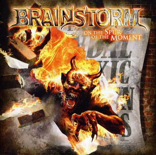 the album cover for Brainstorm - On the Spur of the Moment