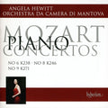 the album cover for Mozart / Hewitt / Orch Da Camera Di Mantova - Piano Ctos 6 & 8 & 9