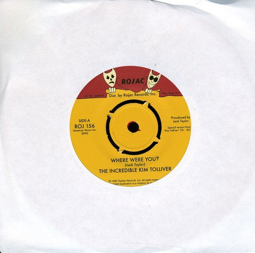 the album cover for Kim Tolliver - Where Were You?/(You're Trying To) Cop My Stuff