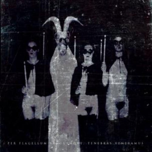 the album cover for Gnaw Their Tongues - Per Flagellum Sanguemque, Tenebras Veneramus