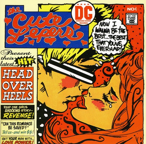 the album cover for Cute Lepers - Head Over Heels/Ain't That a Shame