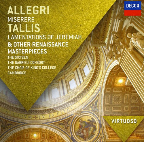 the album cover for The Sixteen - Virtuoso: Allegri: Miserere; Tallis: Lamentations