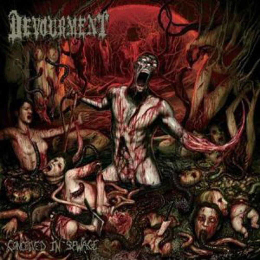 the album cover for Devourment - Conceived in Sewage