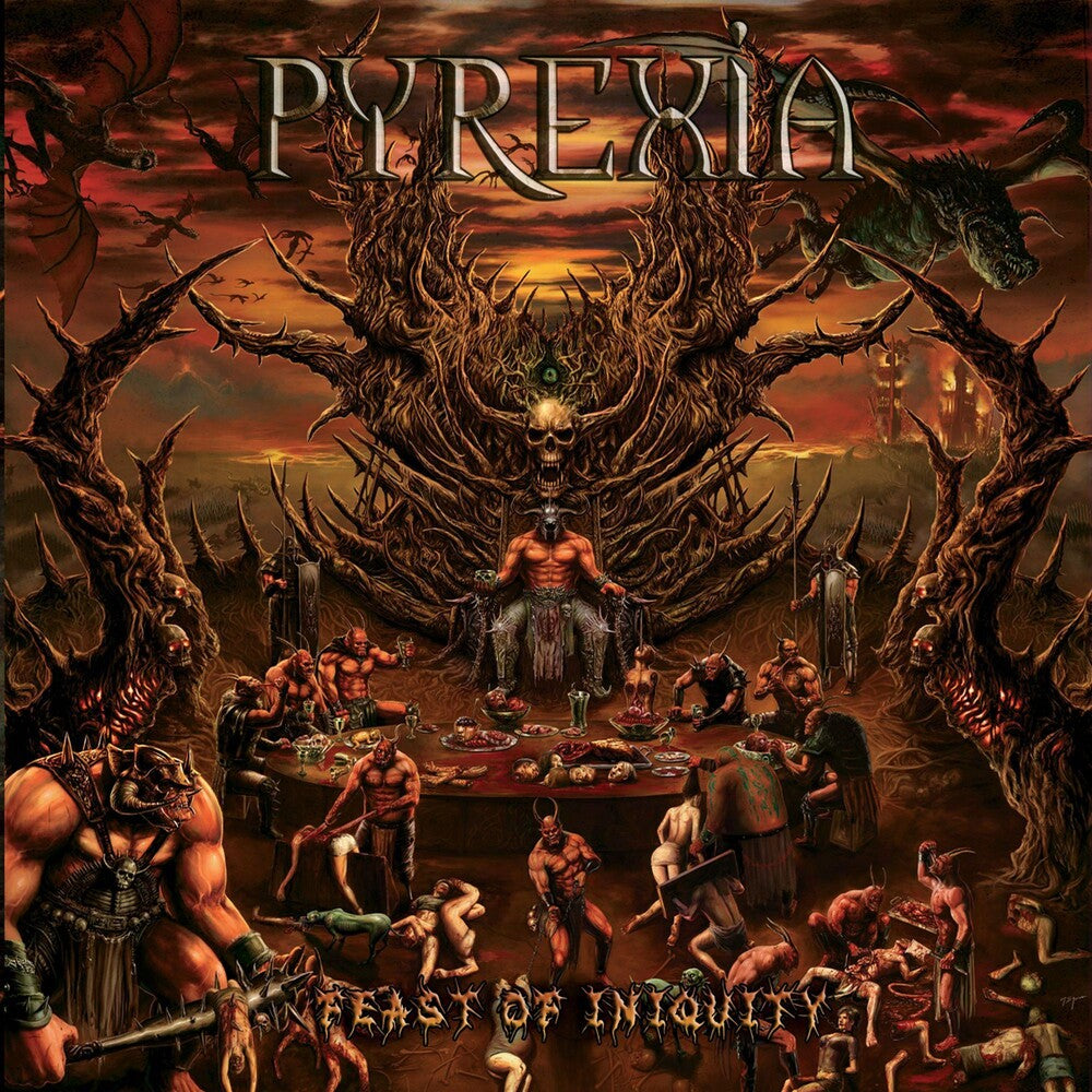 the album cover for Pyrexia - Feast of Iniquity