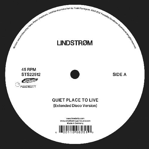 the album cover for Lindstrom - Quiet Place To Live [LP]