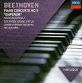 the album cover for STEPHEN KOVACEVICH - Virtuoso: Beethoven Piano Crto No 5 / Emperor