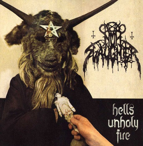 the album cover for Nunslaughter - Hell's Unholy Fire