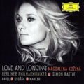 the album cover for Magdalena KozenÃ¡ - Love & Longing (Ravel/Dvorak/Mahler)