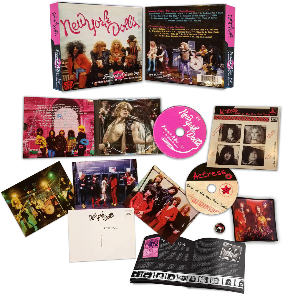 the album cover for New York Dolls - French Kiss '74 + Actress - Birth Of The New York Dolls