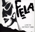 the album cover for Fela Kuti & Egypt 80 - Live in Detroit 1986