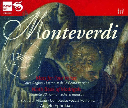 the album cover for Monteverdi / Polifonia Consort / Ephrikian - Mass For Four Voices 9th Book Of Madrigals
