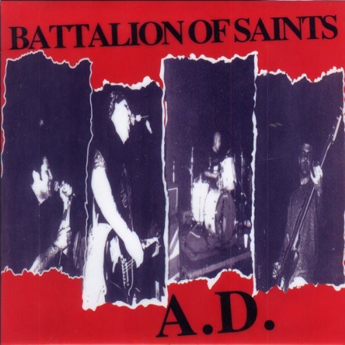 the album cover for Battalion Of Saints - Hell's Around the Next Corner