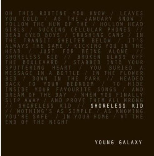 the album cover for Young Galaxy - Shoreless Kid