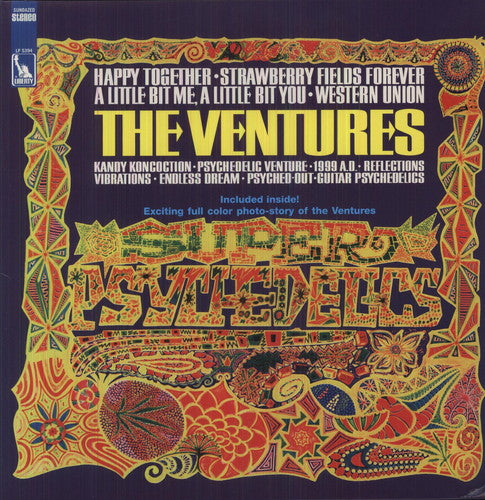 the album cover for The Ventures - Super Psychedelics