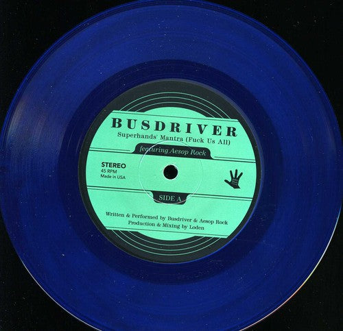 the album cover for Busdriver - Superhands' Mantra (Fuck Us All)