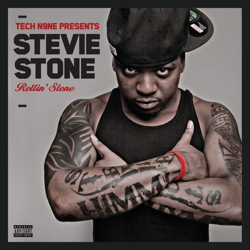 the album cover for Tech N9ne Presents Stevie Stone - Rollin' Stone