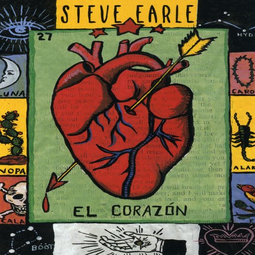 the album cover for Steve Earle - El Corazon