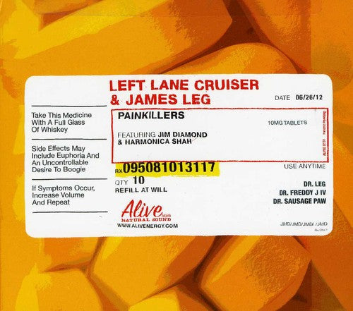 the album cover for Left Lane Cruiser & James Leg - Painkillers