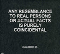 the album cover for Calibro 35 - Any Resemblance To Real Persons Or Actual Facts Is Purely Co