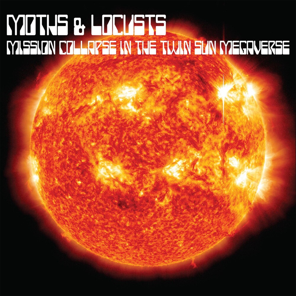 the album cover for Moths - Mission Collapse in the Twin Sun Megaverse