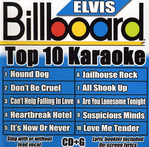 the album cover for Billboard Karaoke - Billboard Karaoke: Billboard Elvis Top 10 Karaoke