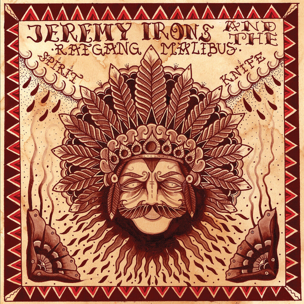 the album cover for Jeremy Irons & The Ratgang Malibus - Spirit Knife