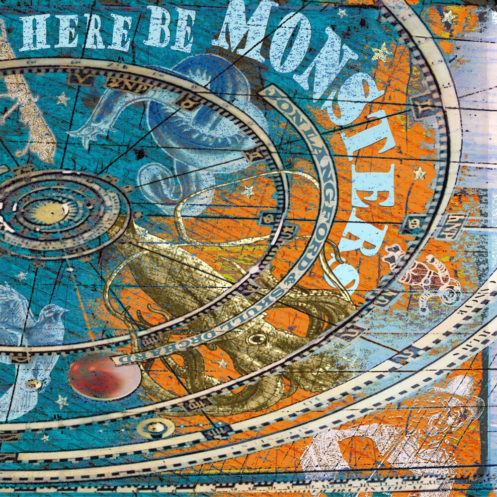the album cover for Jon Langford & Skull Orchard - Here Be Monsters [Vinyl]