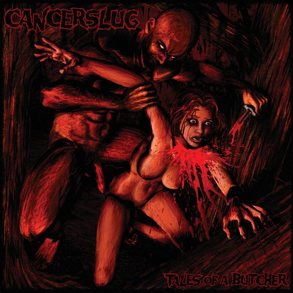 the album cover for Cancerslung - Tales of a Butcher