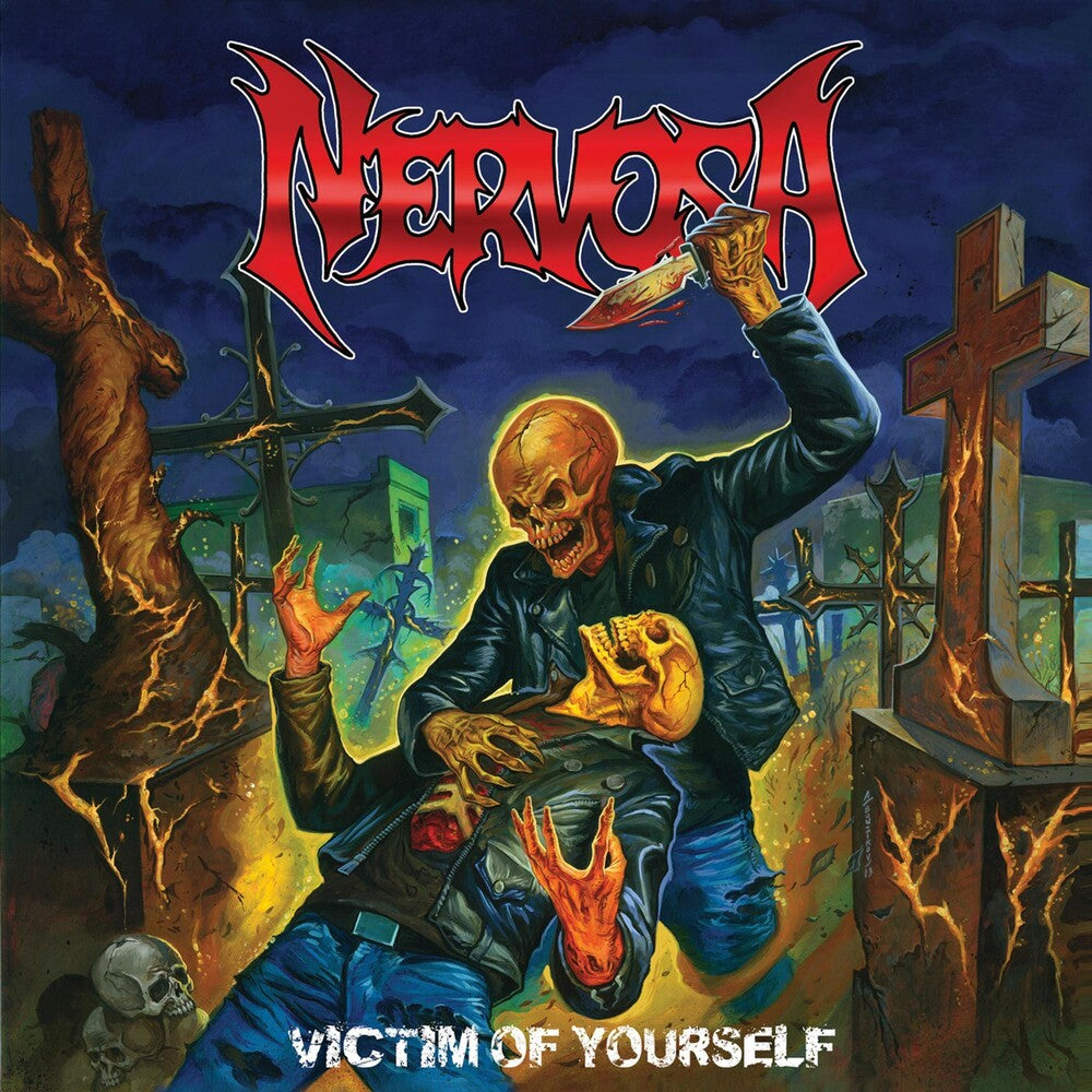 the album cover for Nervosa - Victim of Yourself