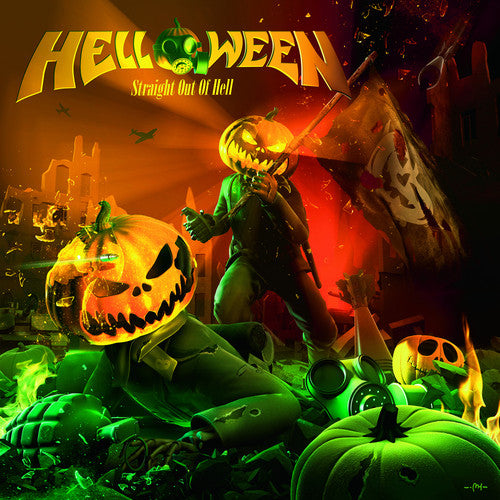 the album cover for Helloween - Straight Out of Hell