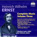 the album cover for Sherban Lupu - Ernst Complete Music 3