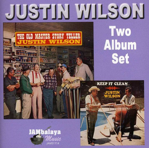 the album cover for Justin Wilson - Old Master/Keep It Clean