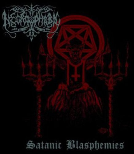 the album cover for Necrophobic - Satanic Blasphemies