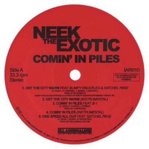 the album cover for Neek The Exotic - Comin In Piles